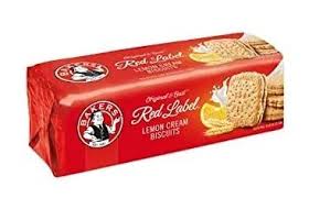 Lemon Cream Biscuits Bakers Red Label 200g