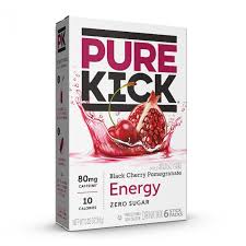 Pure Kick Energy Drink Black Cherry Pomegranate 6 sticks