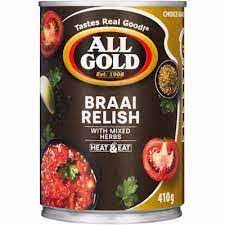 Braai Relish with Mixed Herbs 410g All Gold