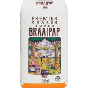 Braai Pap Premier Coarse Super Maize Meal 2.5 Kg