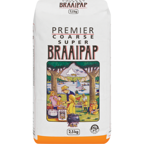 Braai Pap Premier Coarse Super Maize Meal 2.5 Kg