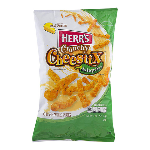 Crunchy Cheestix Jalapeno 255g Herrs